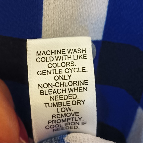 Cato Blue Black White Checkered Women's Top Size XL - Picture 10 of 13